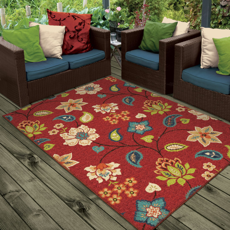 Threadbind Lymon Red Indoor/Outdoor Area Rug & Reviews Wayfair